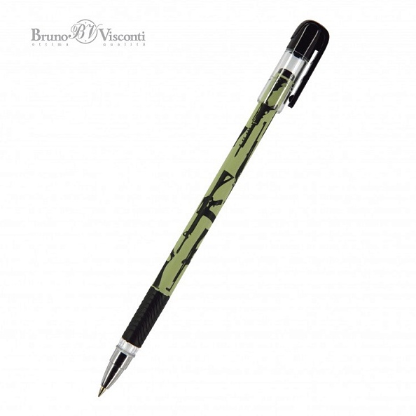Ручка шариковая 0,5 мм "MagicWrite. Милитари. Оружие" СИНЯЯ 