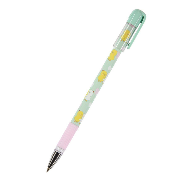 Ручка шариковая 0,5 мм "MagicWrite. Обнимашки. Цыплята" СИНЯЯ 