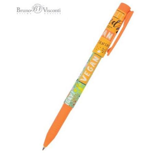 Ручка шариковая 0,7 мм "FreshWrite. Vegan. Тыквенный пай" СИНЯЯ