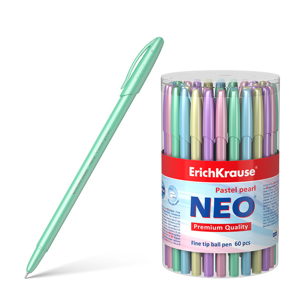 Ручка шариковая ErichKrause® Neo® Pastel pearl, цвет чернил синий 