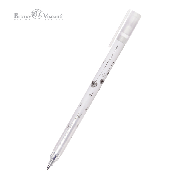 Ручка гелевая 0,5 мм UniWrite. Одуванчики, СИНЯЯ