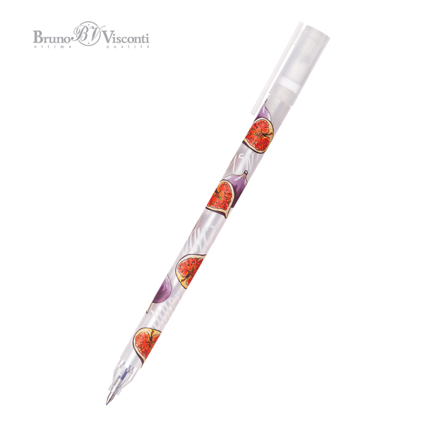 Ручка гелевая 0,5 мм UniWrite. Fresh & fruity. Инжир, СИНЯЯ