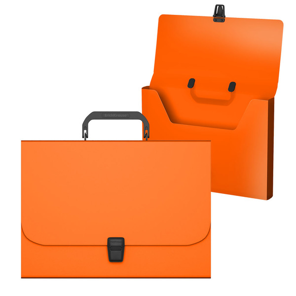 Портфель пластиковый ErichKrause® Matt Neon, A4, оранжевый
