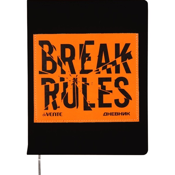 Дневник 1-11 кл. 48 л. "deVENTE. Break Rules. Orange" тв. обложка из искусственной кожи с поролоном,
