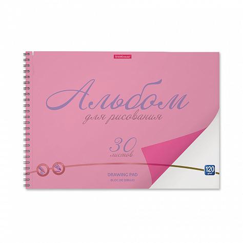Альбом д/рис. 30 л. на спирали ErichKrause® Neon розовый, А4, пласт.обложка