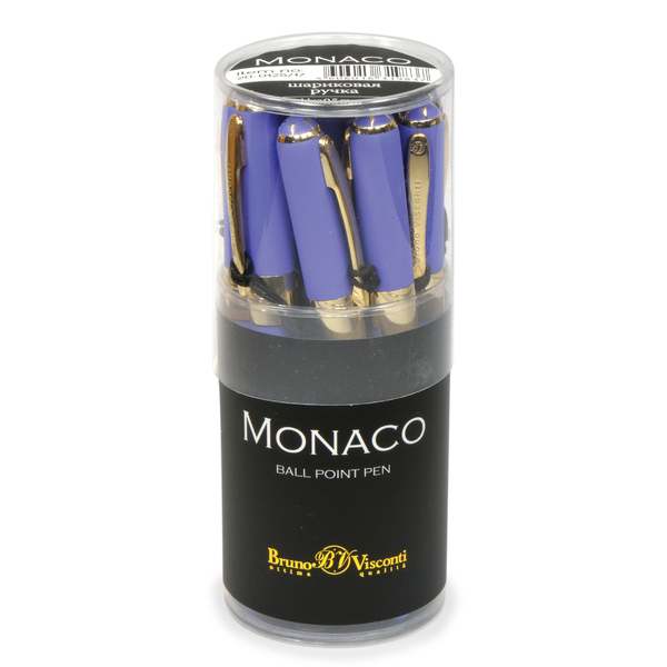 Ручка шарик. 0,5 мм "MONACO" синяя (лиловый корпус)