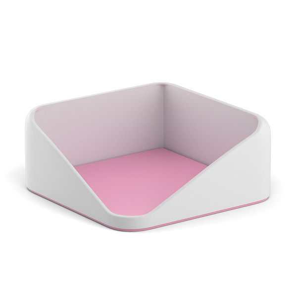 Подставка для бумажного блока пластиковая ErichKrause® Forte, Pastel, белая с розовой вставкой
