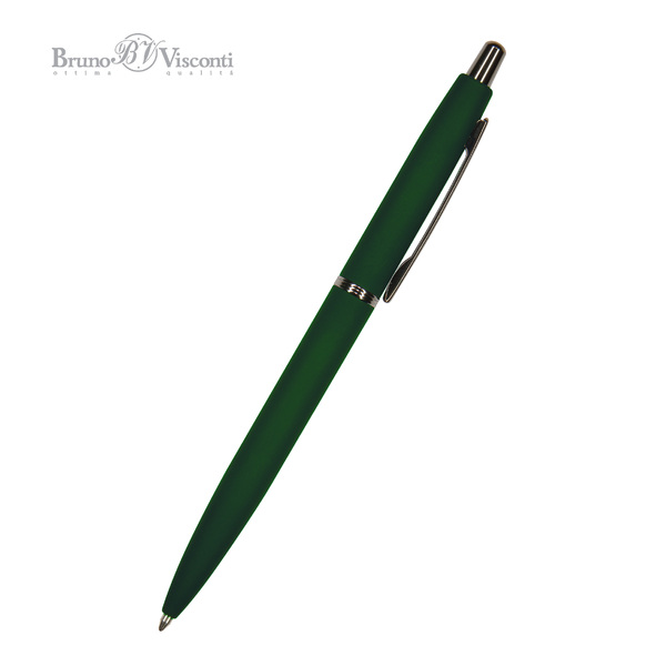 Ручка "SAN REMO" в метал. футляре 1.00 ММ, СИНЯЯ (корпус зеленый, футляр черный)