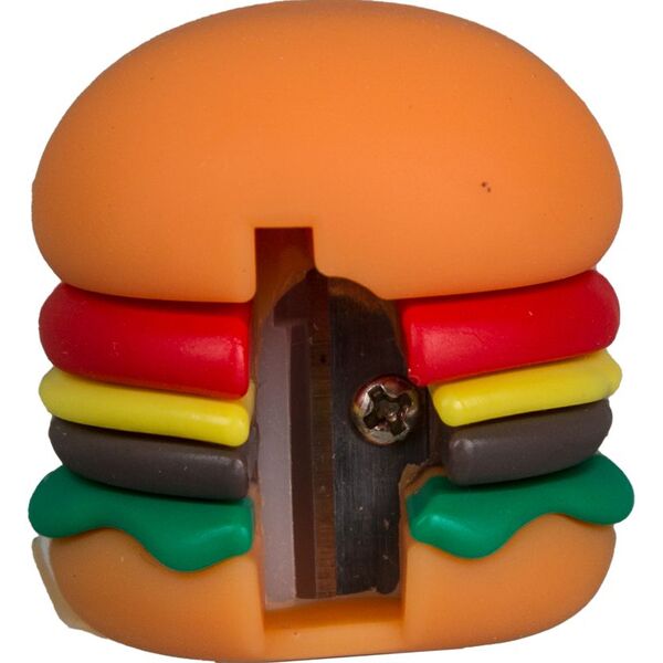 Точилка 1 отв. "deVENTE. Hamburger" 31x31x34 мм, пластиковая с покрытием Soft Touch, каждая в индиви