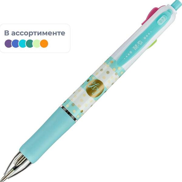 Ручка 4 цв. шариковая автомат 0,7 мм M&G манж, асс ABP803R5040796C