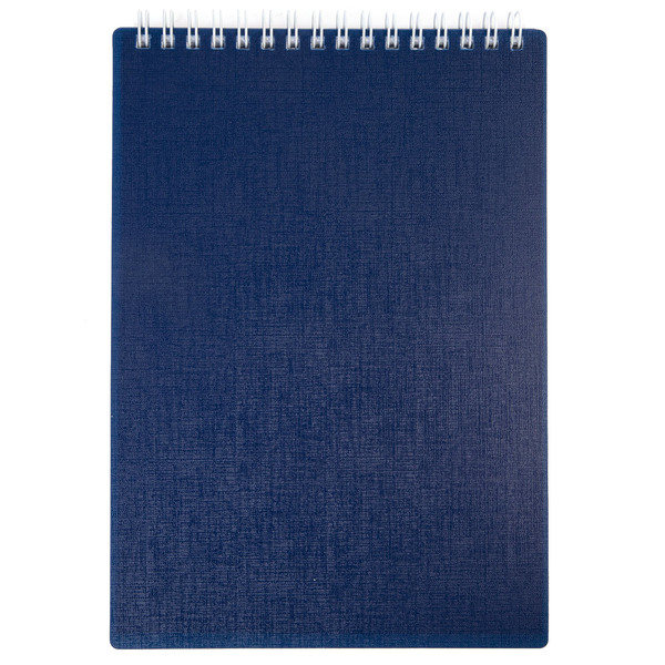 Блокнот А5 80 л. кл. на гребне CANVAS Синий Пластиковая обложка 