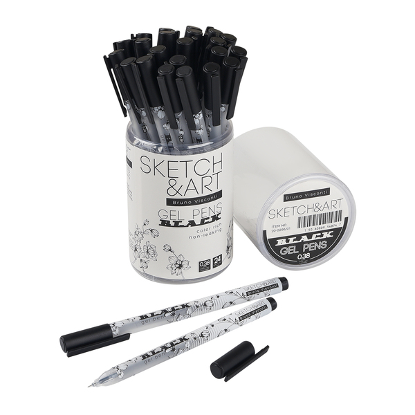 Ручка гелевая 0,38 мм Sketch&Art "UniWrite.BLACK" Чёрная