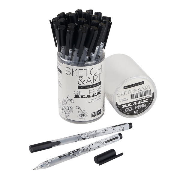 Ручка гелевая 0,8 мм Sketch&Art "UniWrite.BLACK" Чёрная
