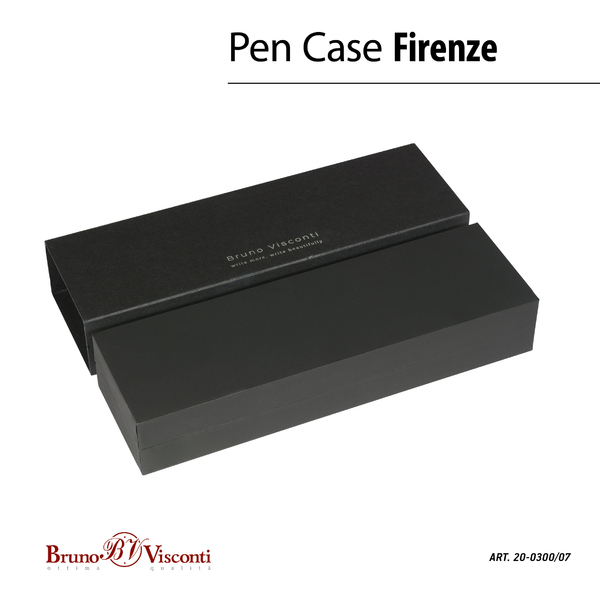Ручка "FIRENZE" В SOFT TOUCH футляре 1.0 ММ, СИНЯЯ (корпус зеленый, футляр черный)