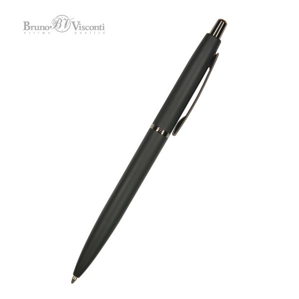Ручка "SAN REMO" в метал. футляре, 1.0 ММ, СИНЯЯ (корпус черный, футляр черный) 