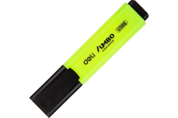 Маркер-текстовыделитель 1-5 мм Deli Jumbo, Жёлтый, скошенный пиш. наконечник