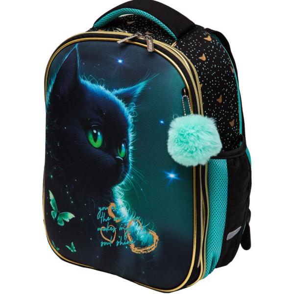 Рюкзак школьный "deVENTE. Choice Lite. Black Cat" жесткий 38x29x17 см ,880 г, 1 отд. на молнии 