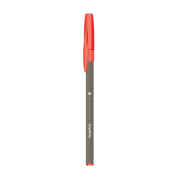 Ручка шариковая 0,7 мм "GripWrite Grey" КРАСНАЯ