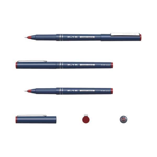 Ручка капиллярная ErichKrause® F-15, цвет чернил красный (в коробке по 12 шт.)
