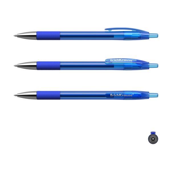 Ручка гелевая автомат. ErichKrause® R-301 Original Gel Matic&Grip, цвет чернил синий 