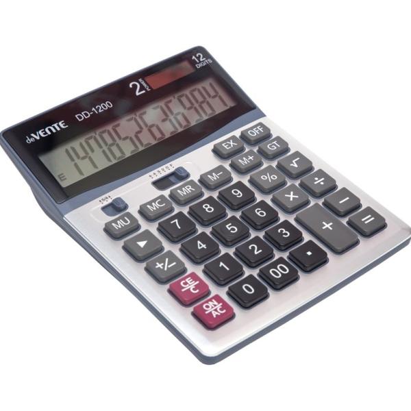 Калькулятор 12 разр., "deVENTE" DD-1200, 140x178x46, металлическая панель, черный, автоматическое вы