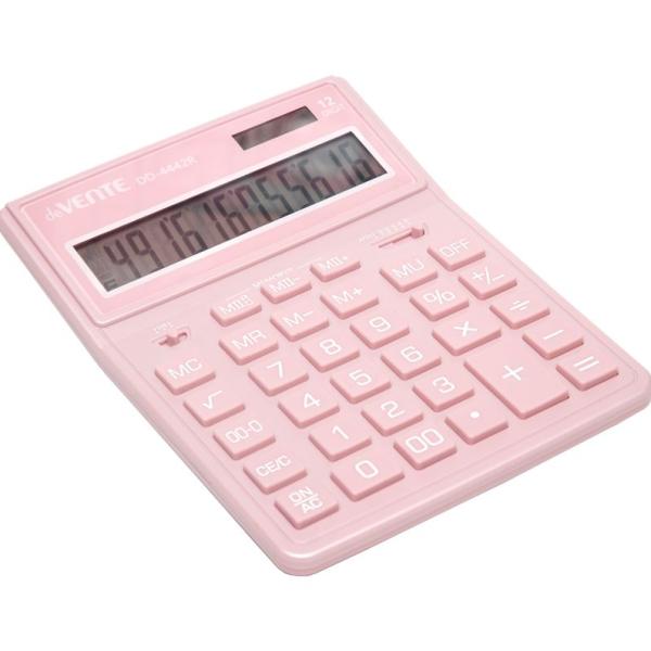 Калькулятор 12 разр., "deVENTE" DD-4442R, 155x204x33 мм, 2-е питание, 2 память, пудровый, автоматиче