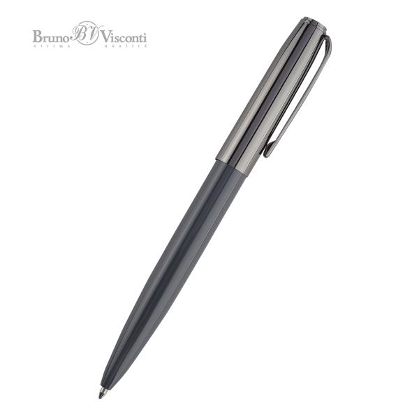 Ручка "NAPOLI" шарик. автомат.1.0 ММ, СИНЯЯ (корпус метал.серый и вороненная сталь) 