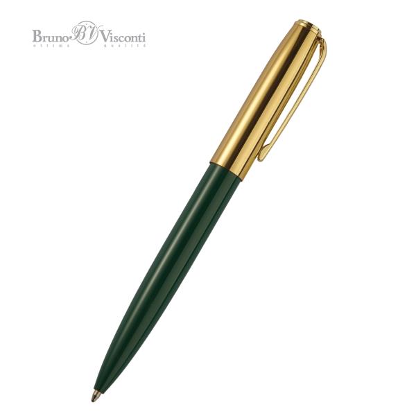Ручка "NAPOLI" шарик. автомат.1.0 ММ, СИНЯЯ (корпус метал зеленый и золото)