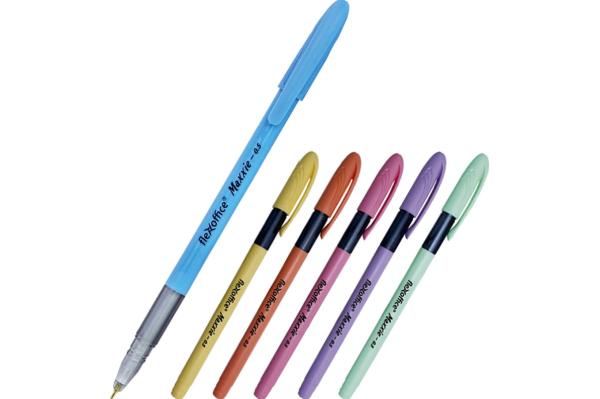 Ручка шариковая 0,5 мм Flexoffice Maxxie, СИНЯЯ с масляными чернилами ,корпус синий