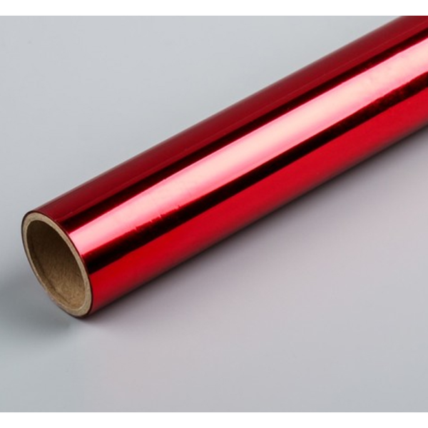 Пленка самоклеящаяся металлизированная "deVENTE" 45x100 см, красная, BOPP с алюминиевым напылением 3