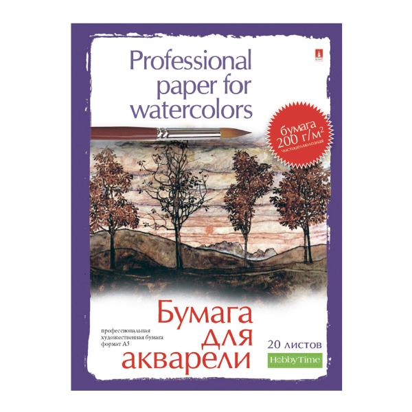 Папка д/акварели А5 20 л. 2 ВИДА