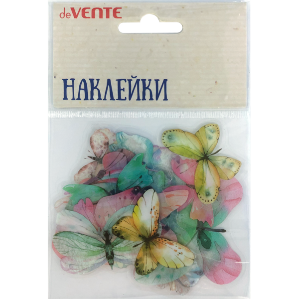 Набор наклеек для творчества "deVENTE. Pink butterflies" от 8x8 см до 2x4 см, ПВХ, ассорти 20 дизайн