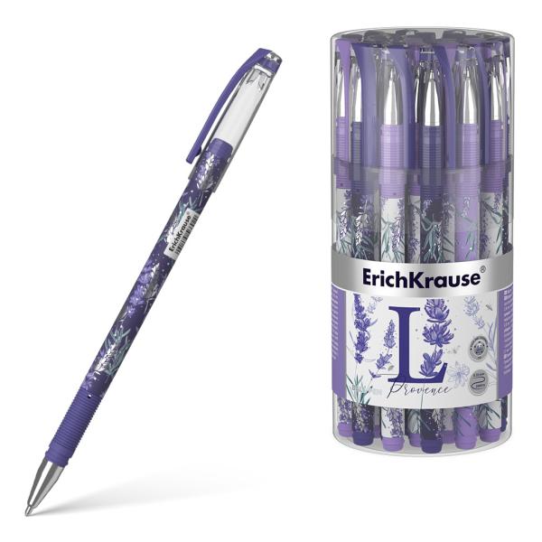 Ручка шариковая ErichKrause Lavender Stick, цвет чернил синий (в тубусе по 24 шт.)