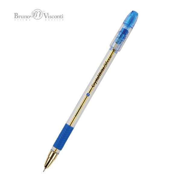 Ручка шариковая 0,38 мм Bruno Visconti "CrystalWrite" СИНЯЯ