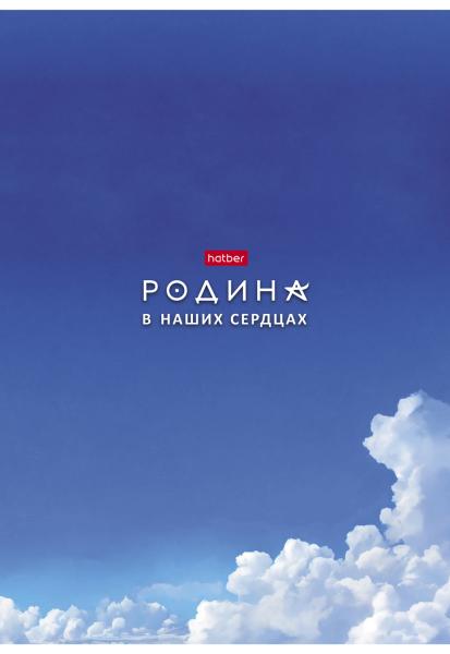 Тетрадь А4 96 л. кл. "Я люблю Россию" на скобе 3 диз. в блоке глянц. ламин. 