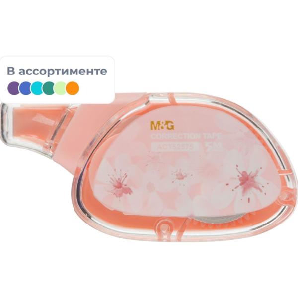 Корректир. лента 5мм х 5м M&G Sakura в ассортименте, блистер