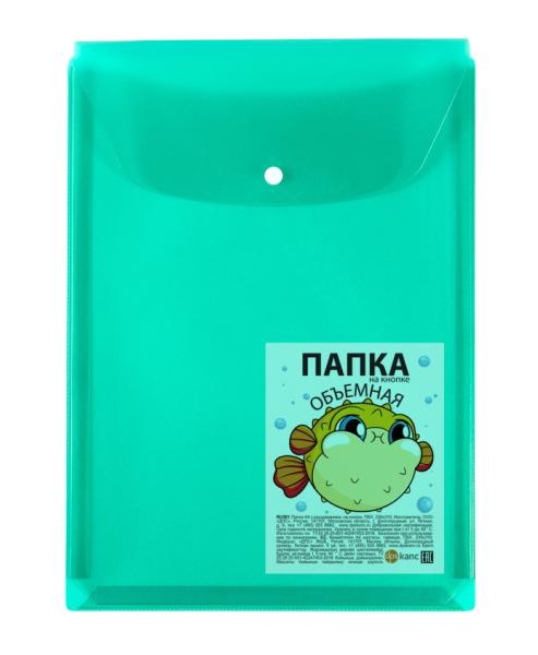 Папка на кн. А4 с расширением, 230*310, 180 мкм, прозрачно-зеленый