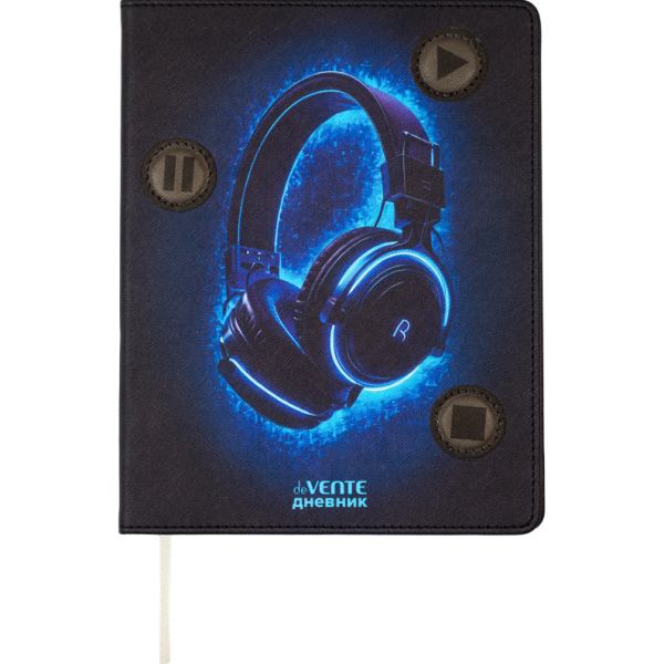 Дневник 1-11 кл. 48 л. "deVENTE. Headphones" твердая обложка из искусственной антивандальной кожи с 