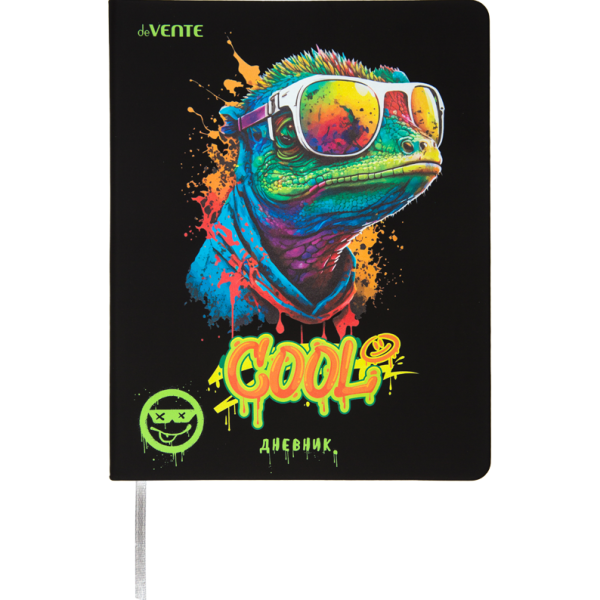 Дневник 1-11 кл. 48 л. "deVENTE. Cool Lizard" твердая обложка из искусственной кожи, шелкография, 1 