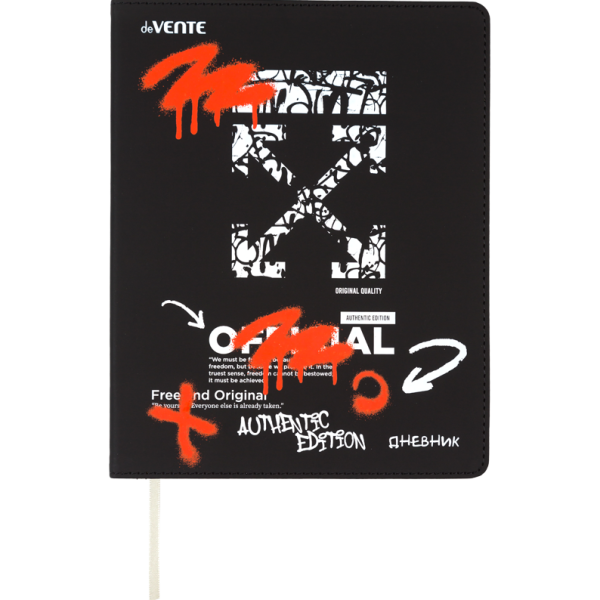Дневник 1-11 кл. 48 л. "deVENTE Label. The X Graffiti" гибкая обложка из искусственной кожи, шелкогр
