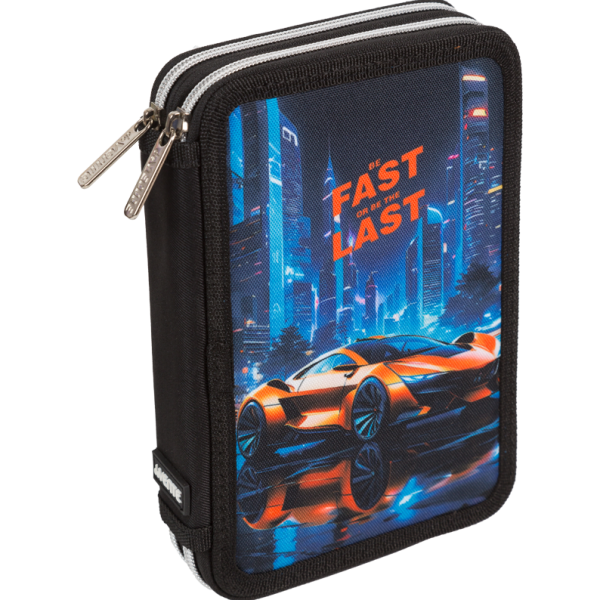 Пенал 2секц. 210*145 "deVENTE. Fast Or Last" для 44 предметов, плотный износостойкий полиэстер с вод