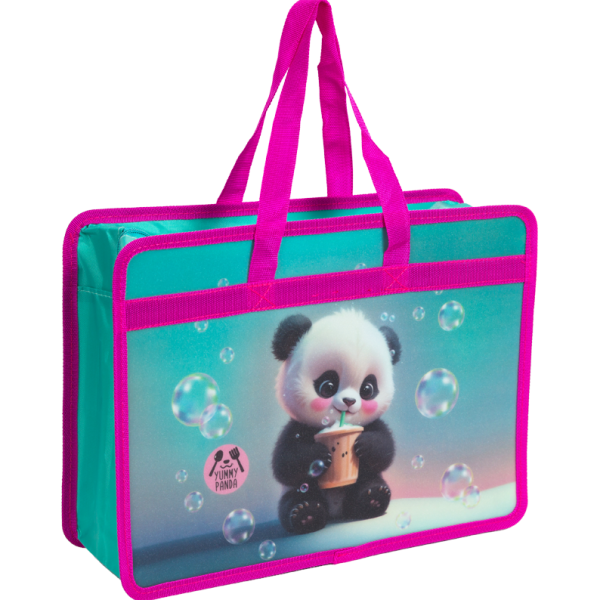 Папка для тетрадей, ИЗО и технологии "deVENTE. Yummy Panda" A4 (340x250x100 мм) с расширением 10 мм,