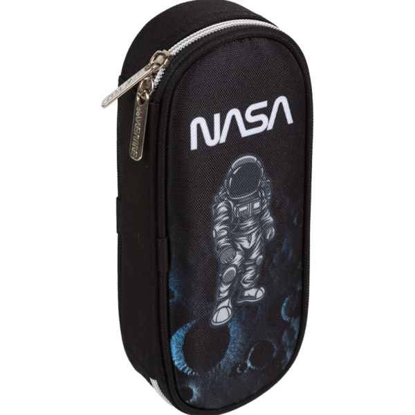 Пенал "deVENTE. NASA" 21x8x5 см, овальный для 50 предметов, с внутренним органайзером-створкой, плот