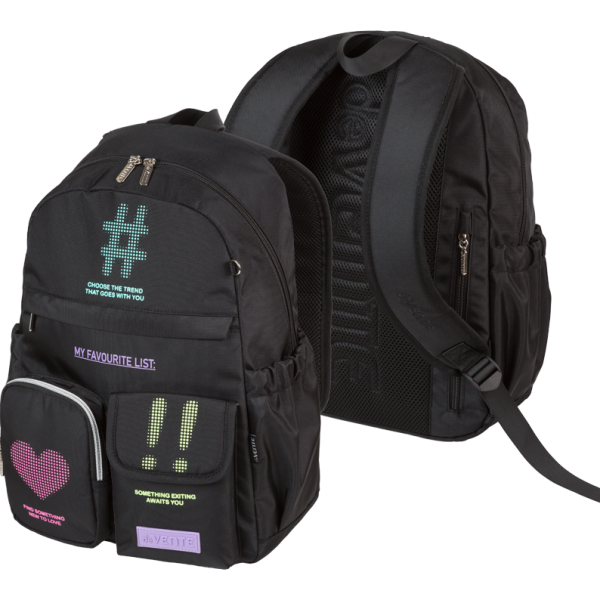 Рюкзак "deVENTE. Air Jump. Favorite List" подростковый 40x31x20 см (18 л) 500 г, матовый полиэстер с