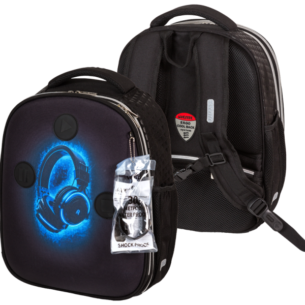 Рюкзак "deVENTE. Choice Lite. Headphones" школьный жесткий 38x29x17 см (17 л) вес 800 г, 1 отд. на м