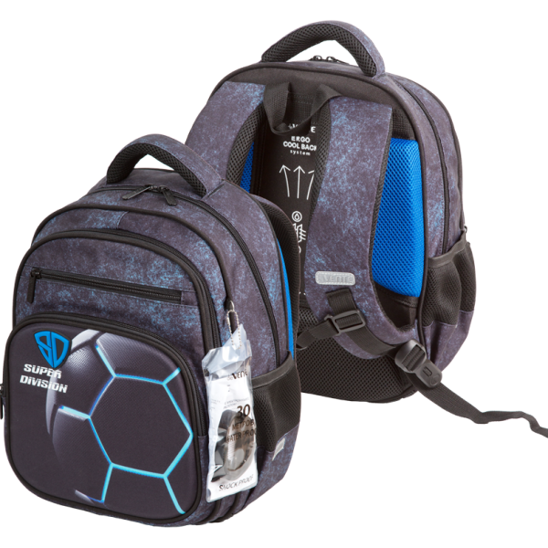 Рюкзак "deVENTE. Grade. Super Division" школьный жесткий 37x28x16 см (16 л) вес 700 г, 1 отд. на мол