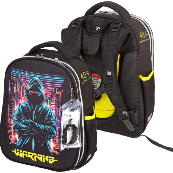 Рюкзак "deVENTE. Choice. Cyber" школьный жесткий 38x28x16 см (17 л) вес 950 г, 1 отд. на молнии с ра