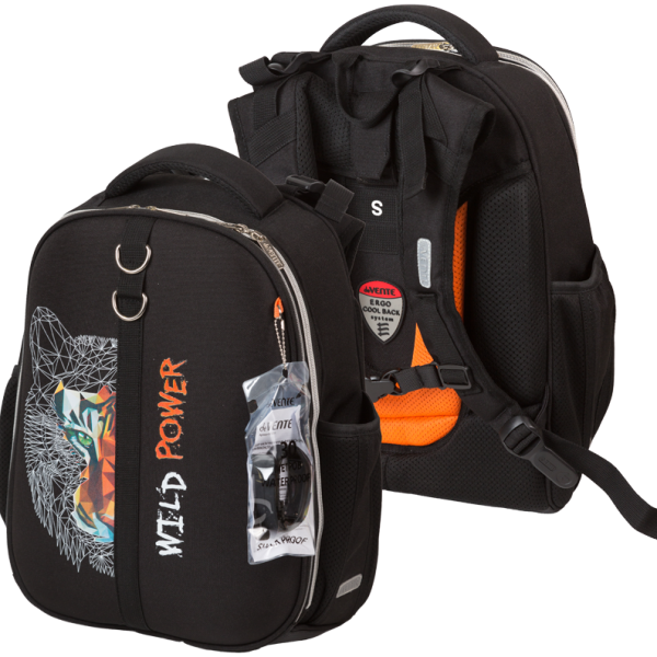 Рюкзак "deVENTE. Choice. Wild Power" школьный жесткий 38x28x16 см (17 л) вес 950 г, 1 отд. на молнии
