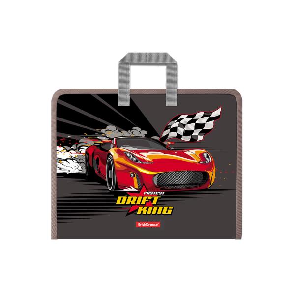 Папка на молнии с ручками ErichKrause® Drift King, А4+ пластиковая