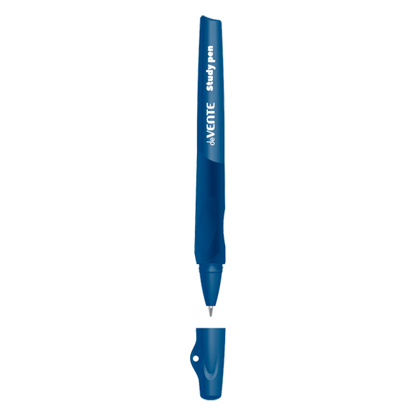 Ручка шариковая 0,7 мм "deVENTE. Study" обучающая письму, для правшей, с каучук. держателем, синяя